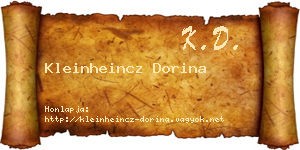 Kleinheincz Dorina névjegykártya