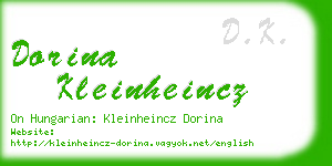 dorina kleinheincz business card